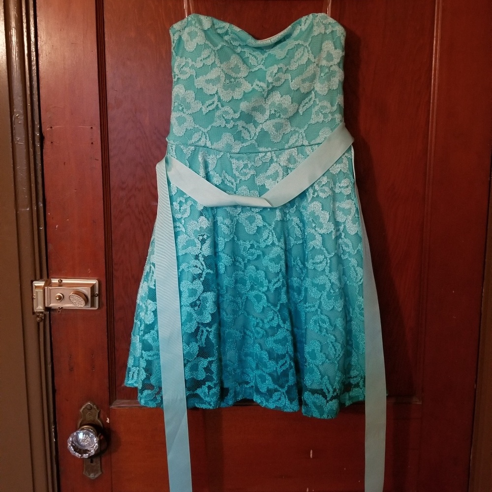 As U Wish Short Aqua Dress